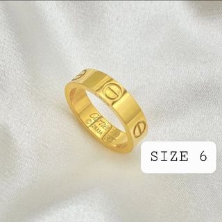 18k gold plated CAR-TIER RING SIZE 6