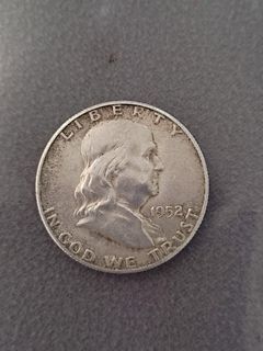 1952 Franklin half dollar silver coin