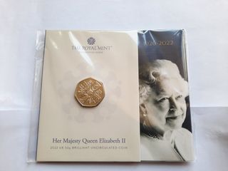2022 UK 50p Queen Elizabeth II Memorial Coin
