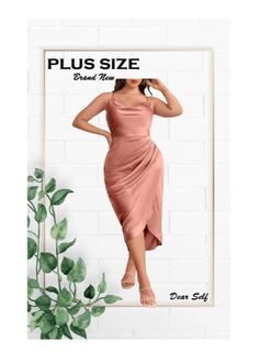 2XL BRAND NEW Plus size rose gold evening gown cocktail dress