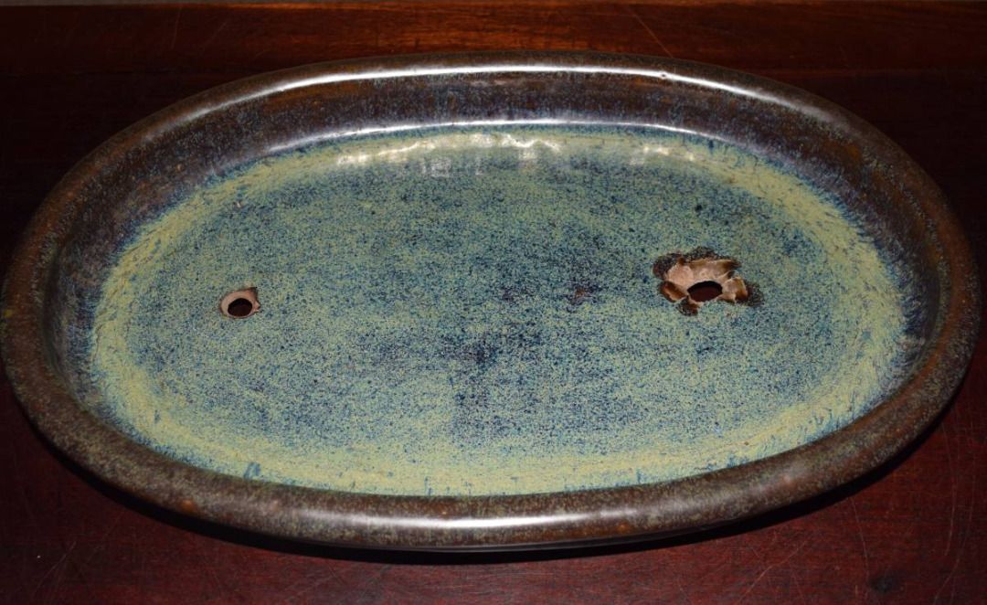 葛明祥】 中國清代古盆器紫砂海鼠釉窯變Ge Mingxiang Chinese Antique 