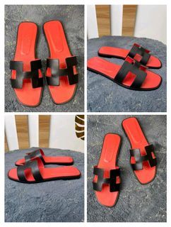 💋 Hermès Oran Leather Flat  Sandal  Size 38