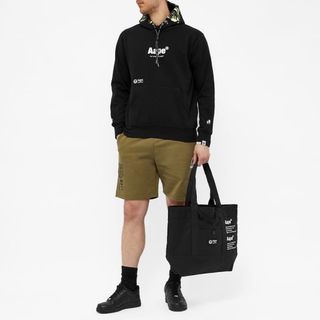 AAPE by *a bathing ape ( rubber patch ) pullover hoodie