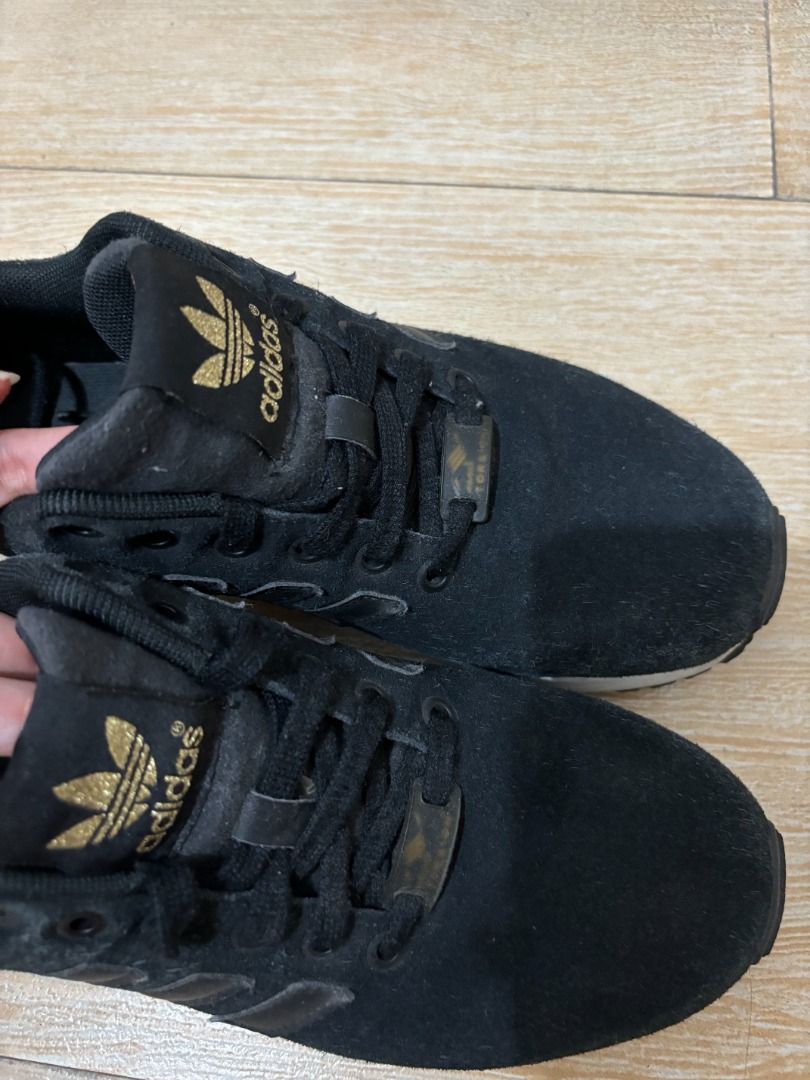 Adidas fierce black copper metallic zx flux
