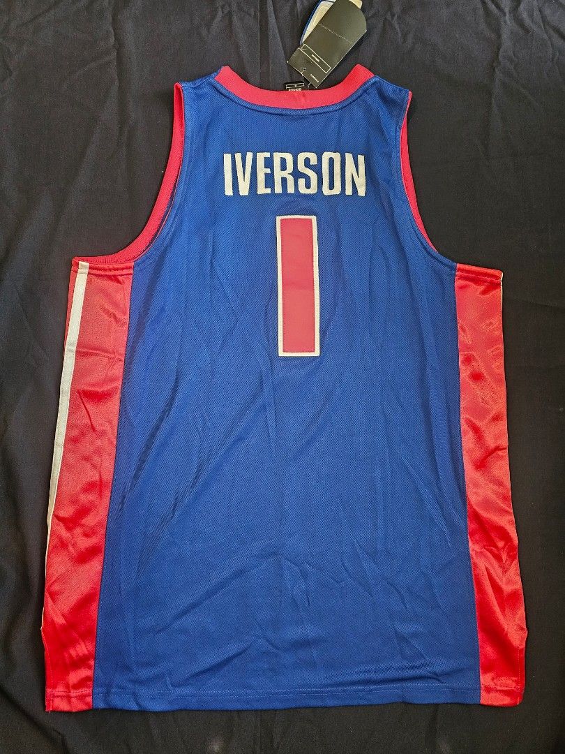 Adidas Detroit Pistons Allen Iverson Away Authentic Jersey 2008-09