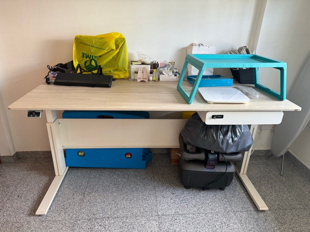 Adjustable study table (Category: Tables & Sets) located in Singapore. Submitted by jt2491 (Listing ID 1304395061, Image 1). Description: Adjustable table. 180x80. As good as new Self pick up or arrange own transport from Sengkang.