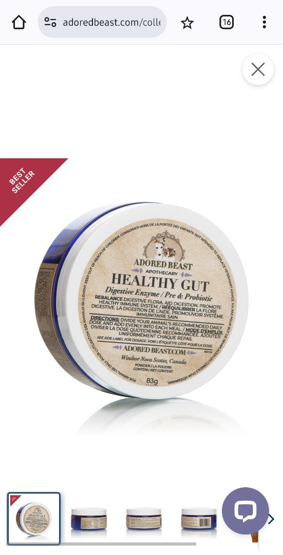 Adored beast healthy gut digestive enzyme pet supplies pet food on