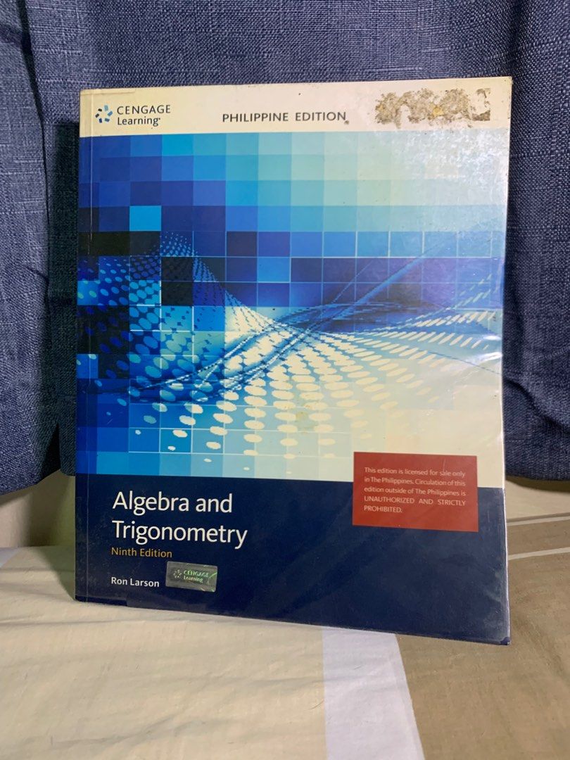 Algebra and Trigonometry Textbook (Ninth Edition) (Category: Textbooks) located in Manila. Submitted by radvelarde (Listing ID 1304431407, Image 1). Description: — Very Good Condition.