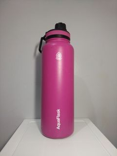 Aquaflask Sorbet Pink Black Cap 40 oz Thermal Insulated Water Bottle Jug