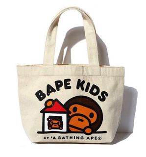 BAPE KIDS by A Bathing Ape Canvas Portable Multi-purpose Tote Bag Storage Bag Lunch Bag Lunch Box Shopping Bag (Pre-order required)63000038819074110