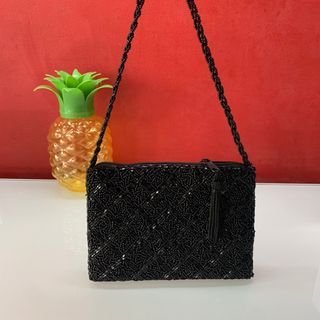 Black Bead Bag Mini Size