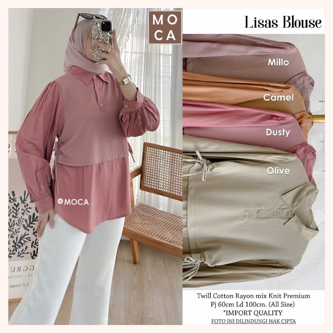 BUTTON BLOUSE (Category: Blouses) located in Singapore. Submitted by tehh0peng (Listing ID 1304400811, Image 3). Description: PRE ORDER.