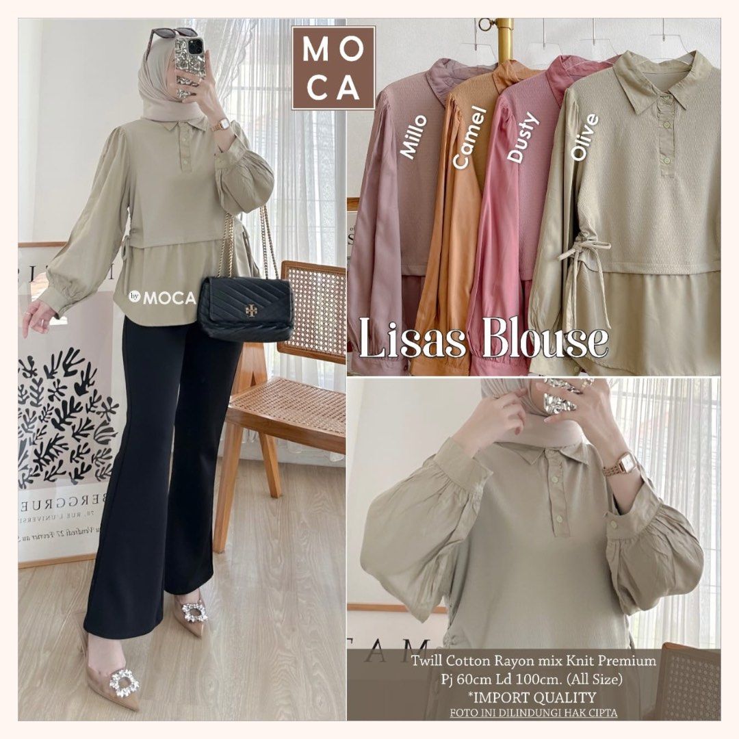 BUTTON BLOUSE (Category: Blouses) located in Singapore. Submitted by tehh0peng (Listing ID 1304400811, Image 4). Description: PRE ORDER.