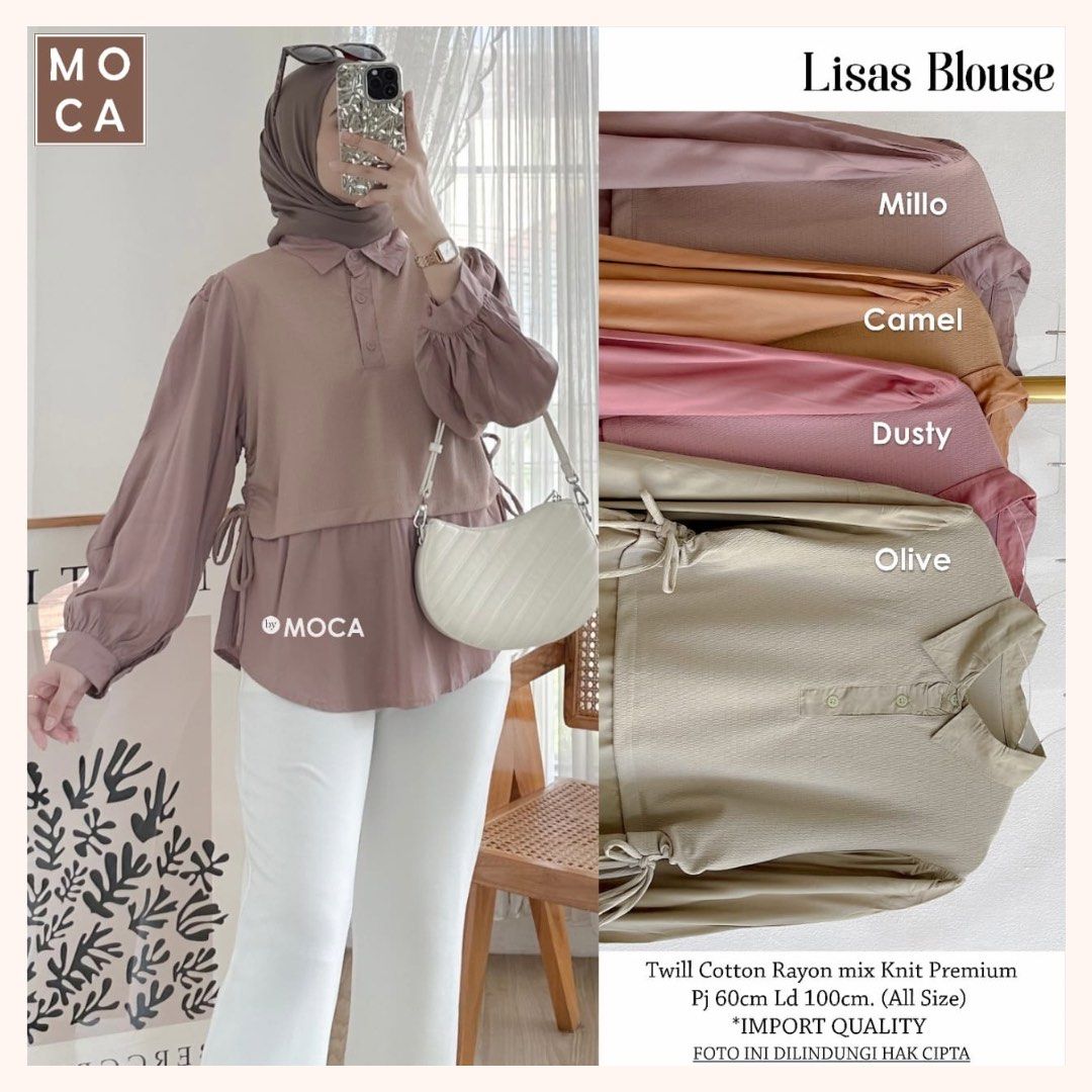 BUTTON BLOUSE (Category: Blouses) located in Singapore. Submitted by tehh0peng (Listing ID 1304400811, Image 2). Description: PRE ORDER.