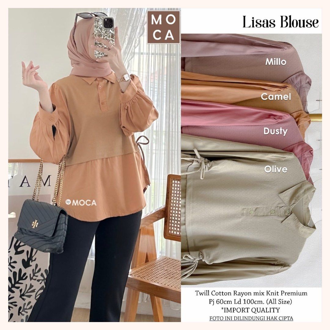 BUTTON BLOUSE (Category: Blouses) located in Singapore. Submitted by tehh0peng (Listing ID 1304400811, Image 5). Description: PRE ORDER.