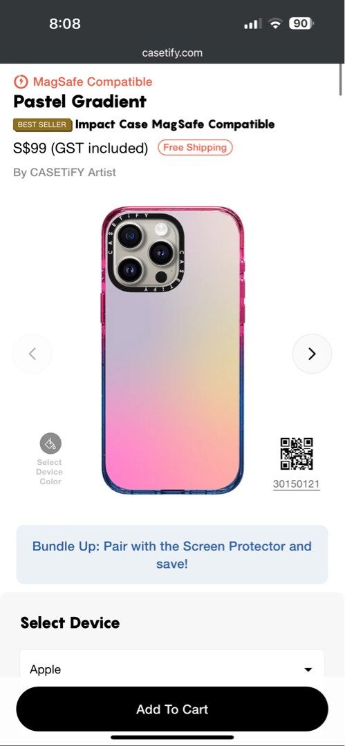 Casetify Pastel Gradient Impact Case MagSafe Compatible iPhone 15