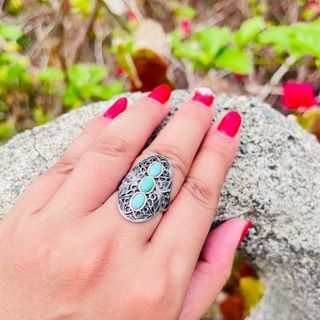Certified Genuine Hubei Turquoise Silver Ring 925 Sterling’s Silver 💙