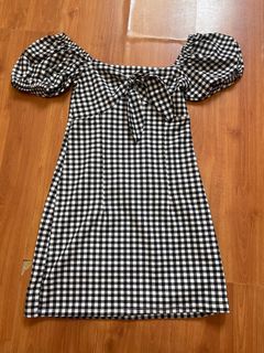 Checkered coquette dress