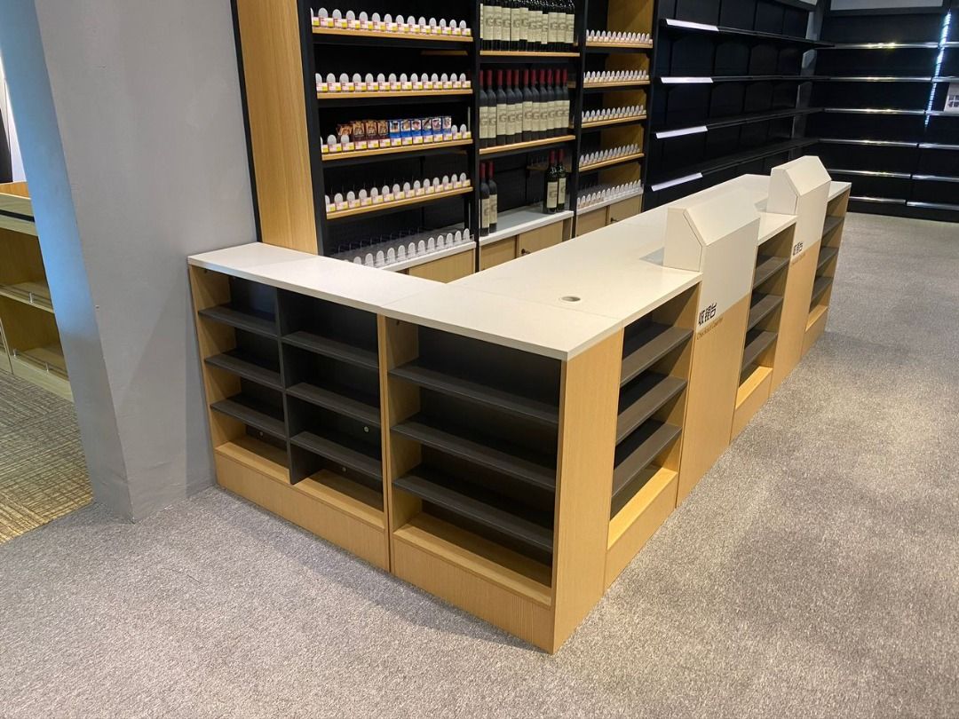 READY STOCK Simple Combination Corner Desk Checkout Counter Store ...