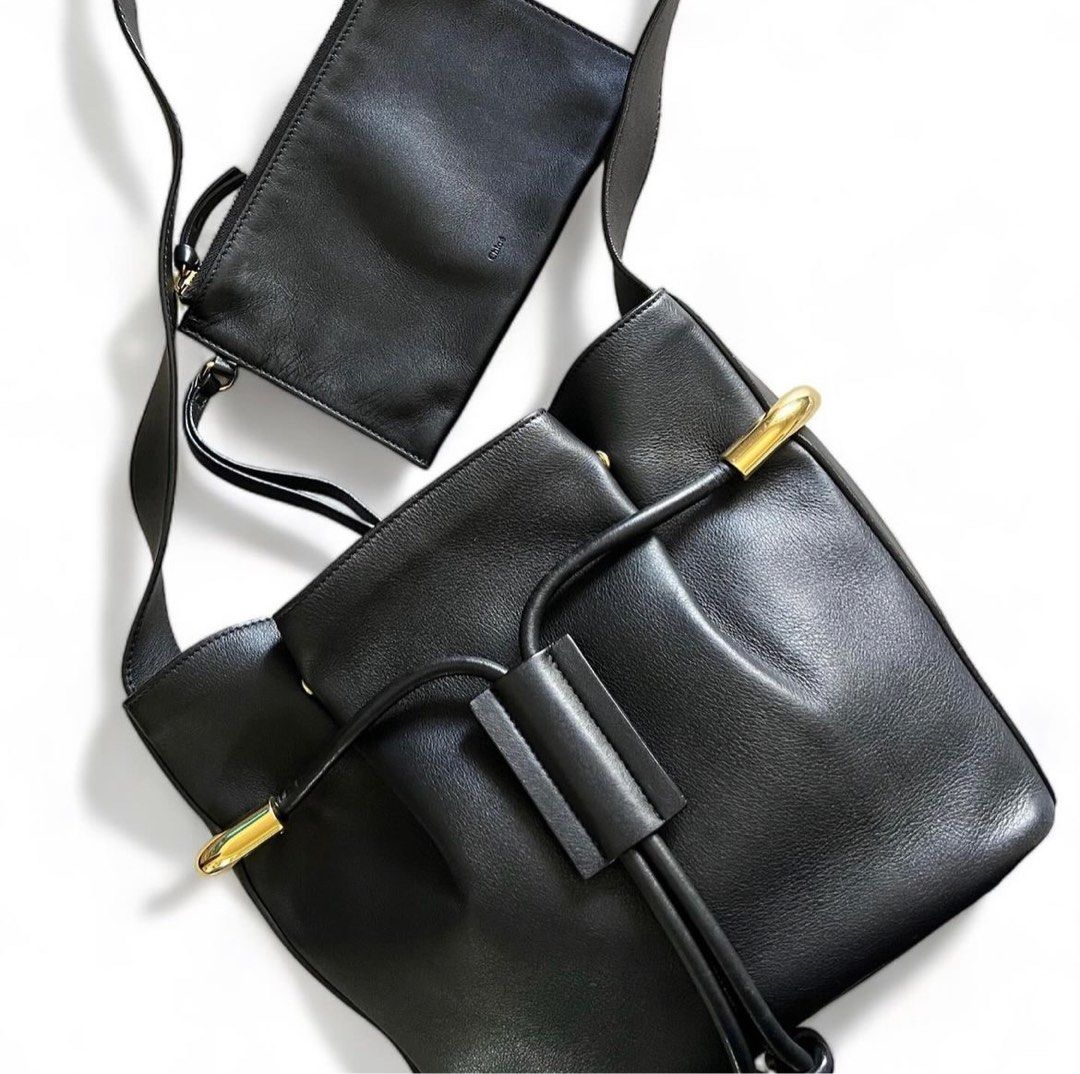 CHLOE Emma Drawstring Bag (Category: Luxury Bags & Wallets) located in Davao. Submitted by allthisandmore (Listing ID 1304382725, Image 3). Description: 100% Authentic Inclusions: Dust Bag & Pouch.