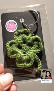 Clover leaf crochet Keychain
