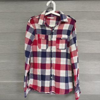 COACH Flannel Polo Long Sleeves Shirt - Medium