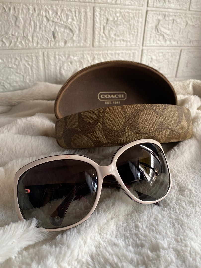 Coach White Sunglasses L082 Amber Women s Fashion Watches Accessories Sunglasses Eyewear on Carousell