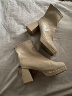 cream boots