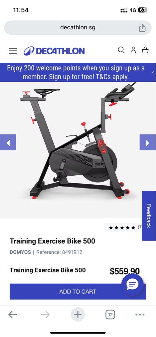 Decathlon Spin bike Sports Equipment Other Sports Equipment and Supplies on Carousell