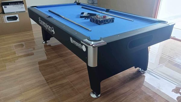 FOR SALE 1 SET 4x8ft SCORPION BILLIARD TABLE (Category: Billiards and Bowling) located in San Pablo. Submitted by travelwithdenise01-15872 (Listing ID 1304357072, Image 3). Description: FOR SALE 1 SET 4x8ft SCORPION BILLIARD TABLE PRICE: Php45,000 SPECS: Size: 4x8ft (Junior) Material: MDF (Medium-Density Fiber) Pocket: Autoball Flooring: Wood ACCESSORIES INCLUSIONS: * 2 pcs. Cue Stick * 1 set Taiwan Billiard Ball * 2 pcs. Cue Chalk * 1 pc. Brush 
