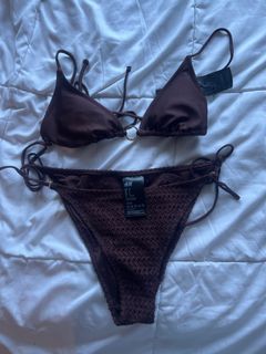 H&M BROWN TWO PIECE SWIMSUIT