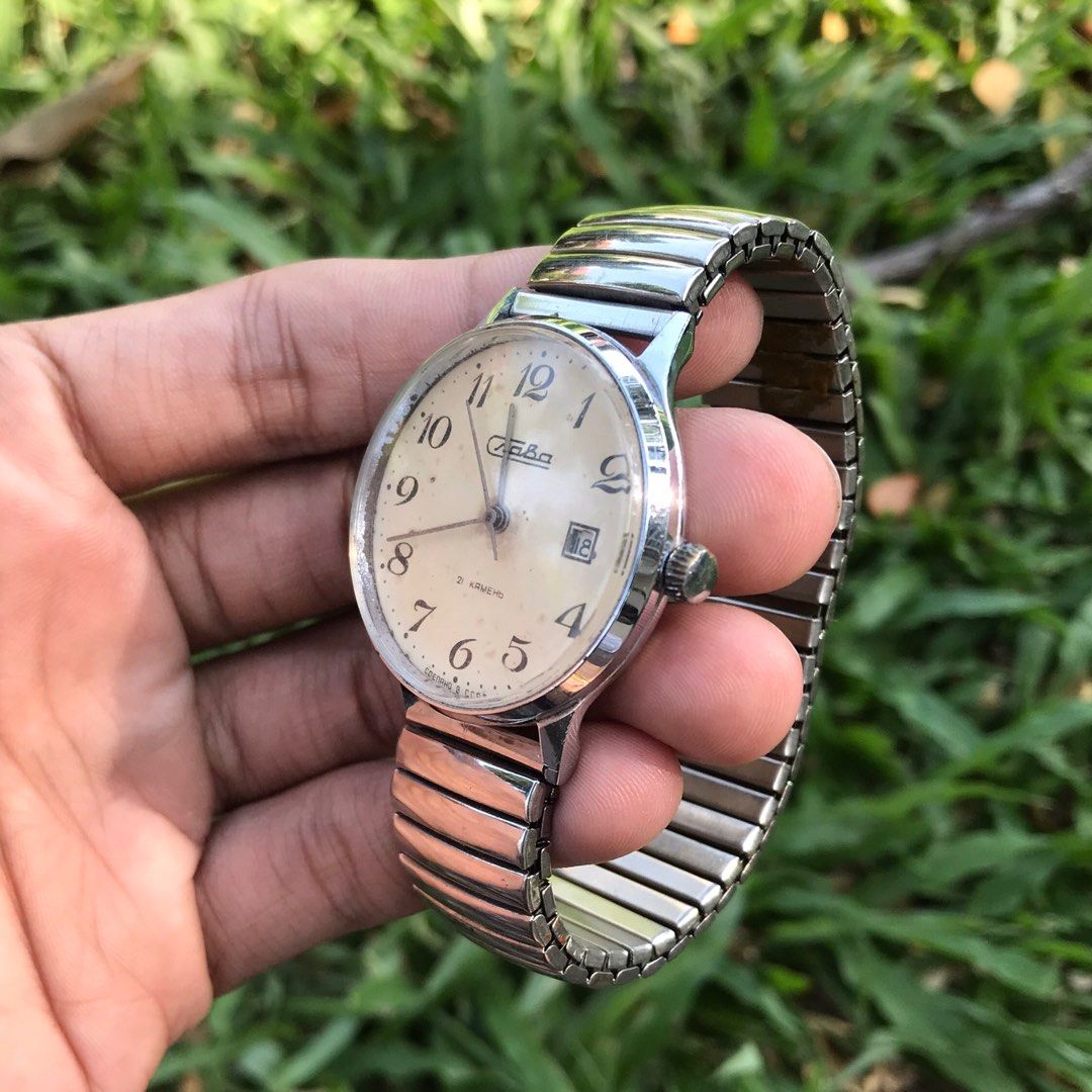 Jam tangan vintage Craba manual Winding Russia jadul kuno antik classic Fesyen Pria Jam Tangan di Carousell
