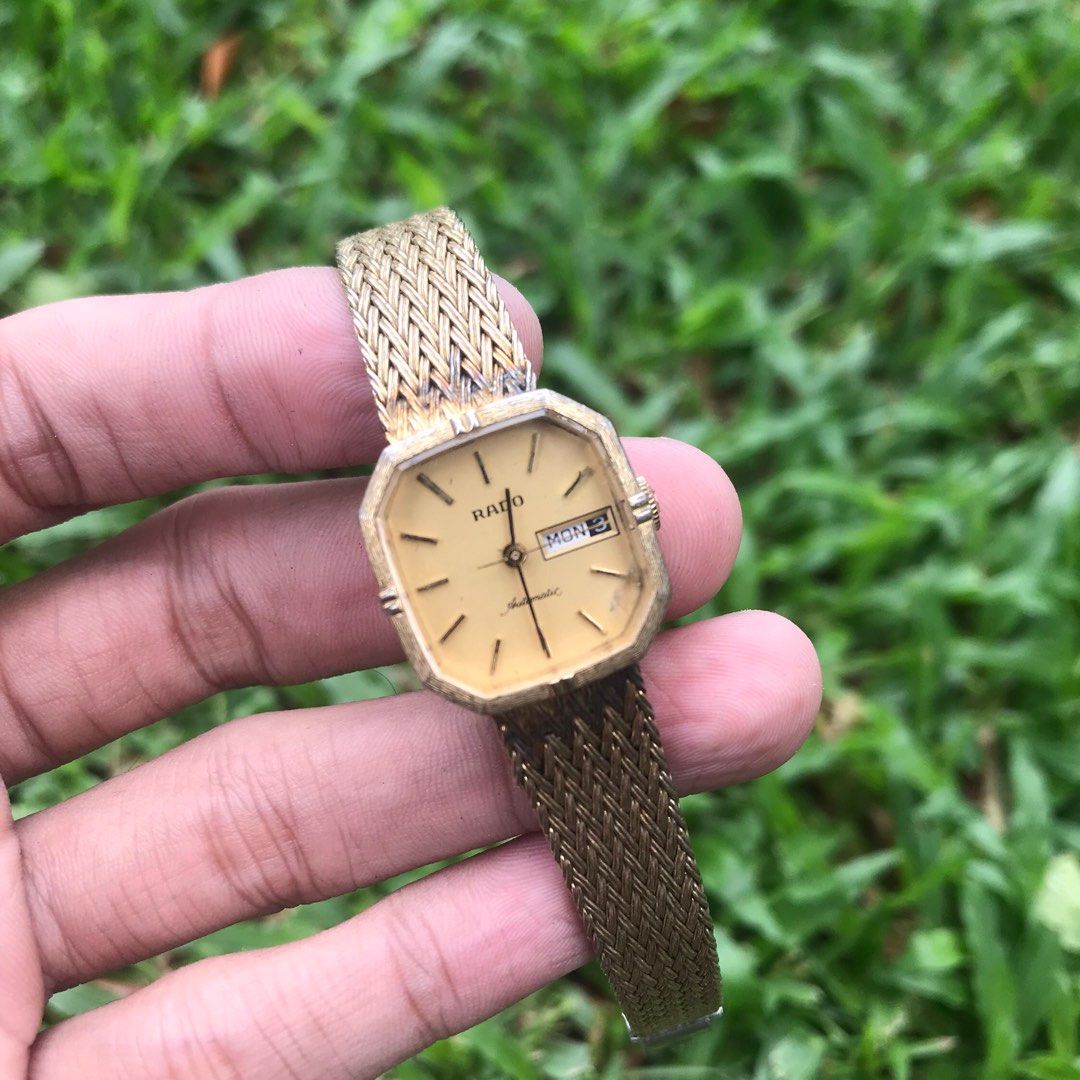 Jam tangan vintage Rado Lady Gold original, Fesyen Wanita, Jam
