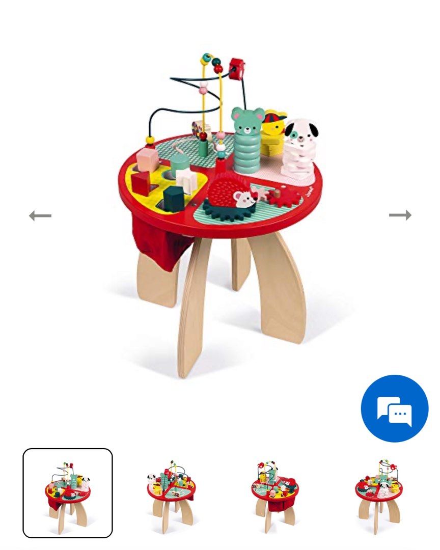 Janod Baby Forest Wooden Activity Table Babies Kids Infant Playtime on Carousell