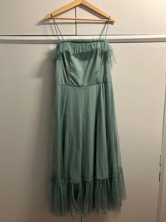 Karimadon green spaghetti strapped dress
