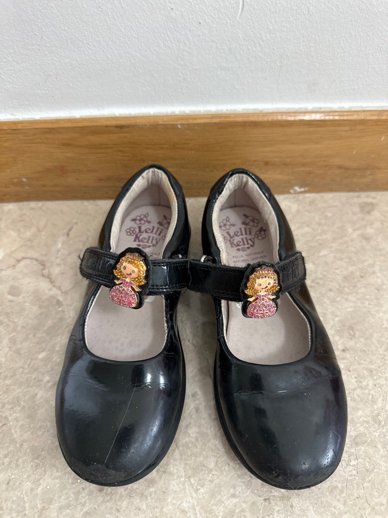 Lelli Kelly Princess Girl black leather school Shoes Nike Babies