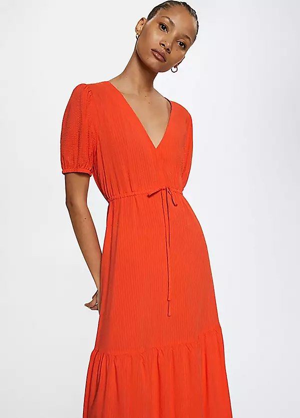 Mango coral dress cheap