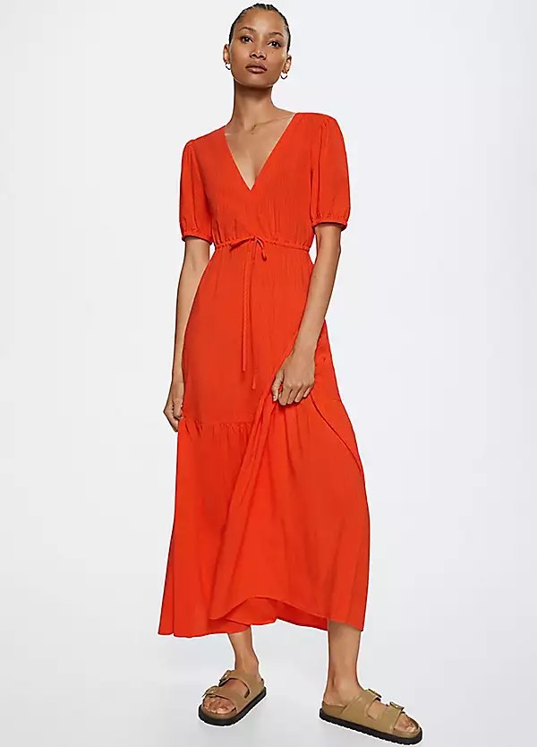 Coral red dress shop