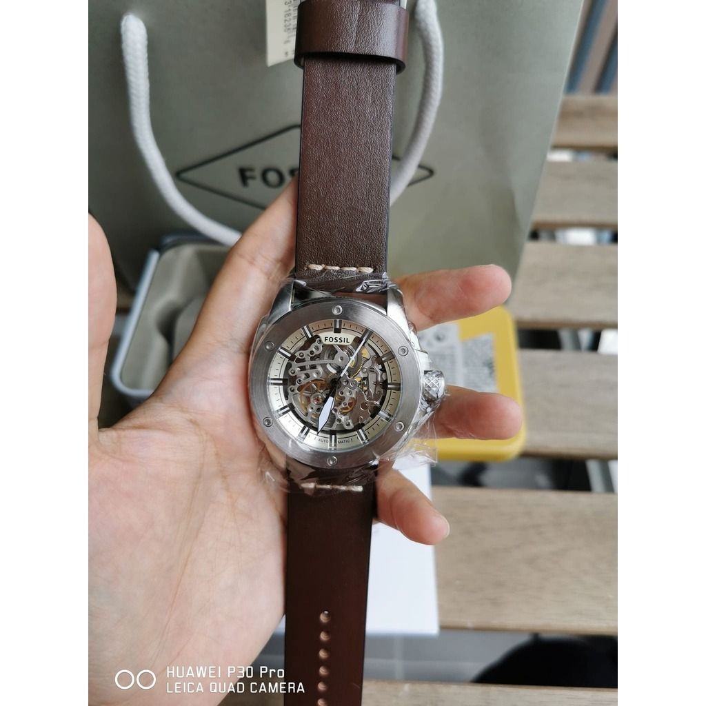 Mega Sales event ME3083 Fossil Machine Automatic Dark Brown Leather Watch Men