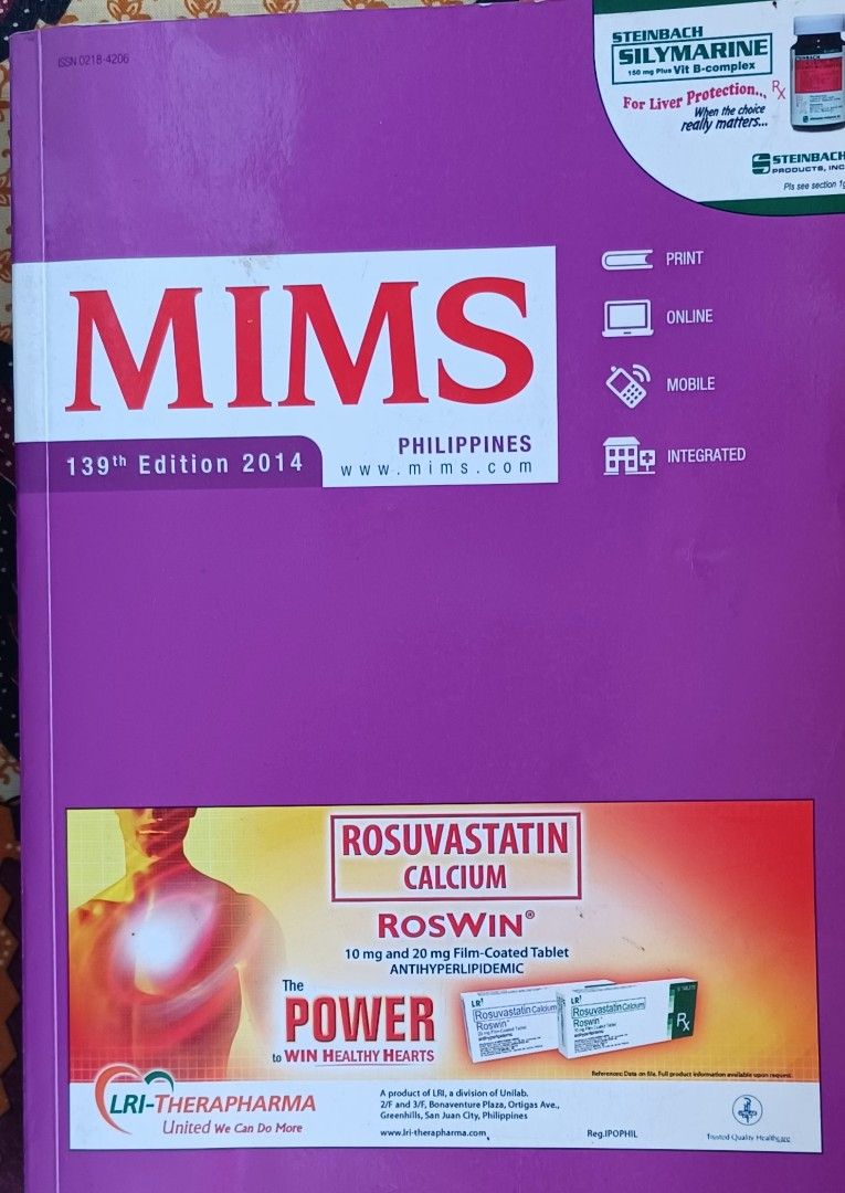 Mims book for pharmacist (Category: Textbooks) located in Manila. Submitted by onlineshopbyyou (Listing ID 1304428658, Image 1). Description: Good condition.