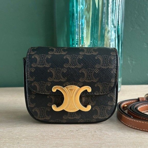 Crossbody Bag Celine New Logo Bag New Celine Triomphe Claude Mini