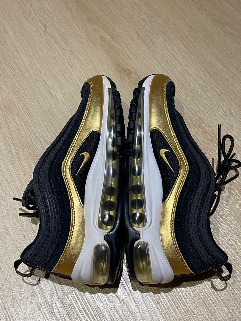 Women NIKE AIR MAX 97 GS BLACK METALLIC GOLD Men s Fashion Footwear Sneakers on Carousell
