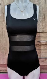 Nike one piece swimsuit blk embroid logo