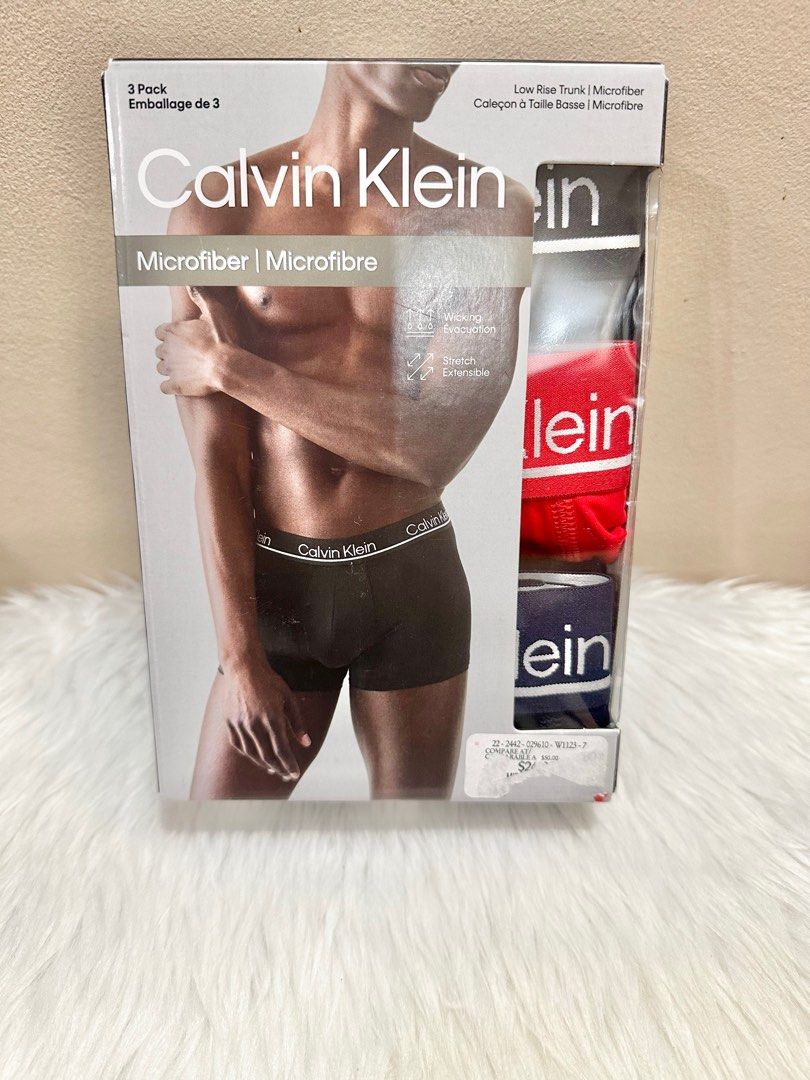 Original Calvin Klein 3 pack Low Rise Trunk Microfiber in size Large (Category: Underwear) located in Las Pinas. Submitted by anasonlineshophtplaspinas (Listing ID 1304384419, Image 1). Description: Original Calvin Klein 3 pack Low Rise Trunk Microfiber in size Large Waist 36-38”.