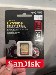 Original Sandisk SDHC UHS-I Memory Card 16GB