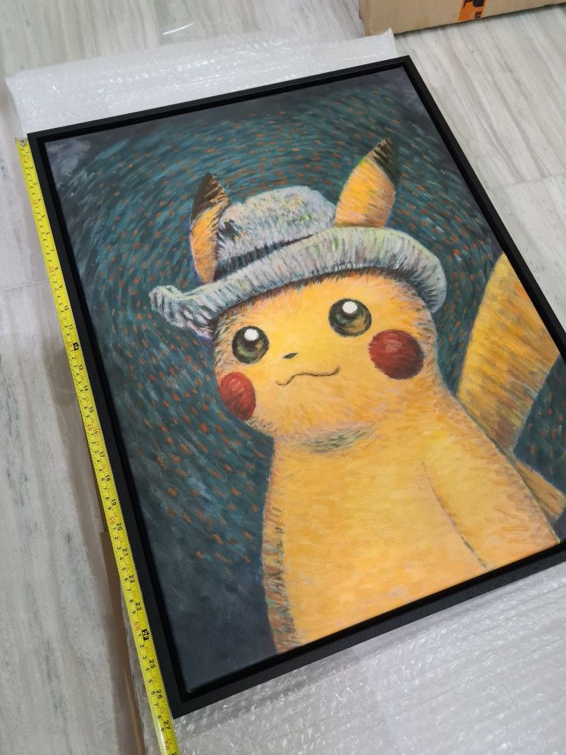 Pikachu Van Gogh Giclée Canvas (65 x 50cm), Hobbies & Toys