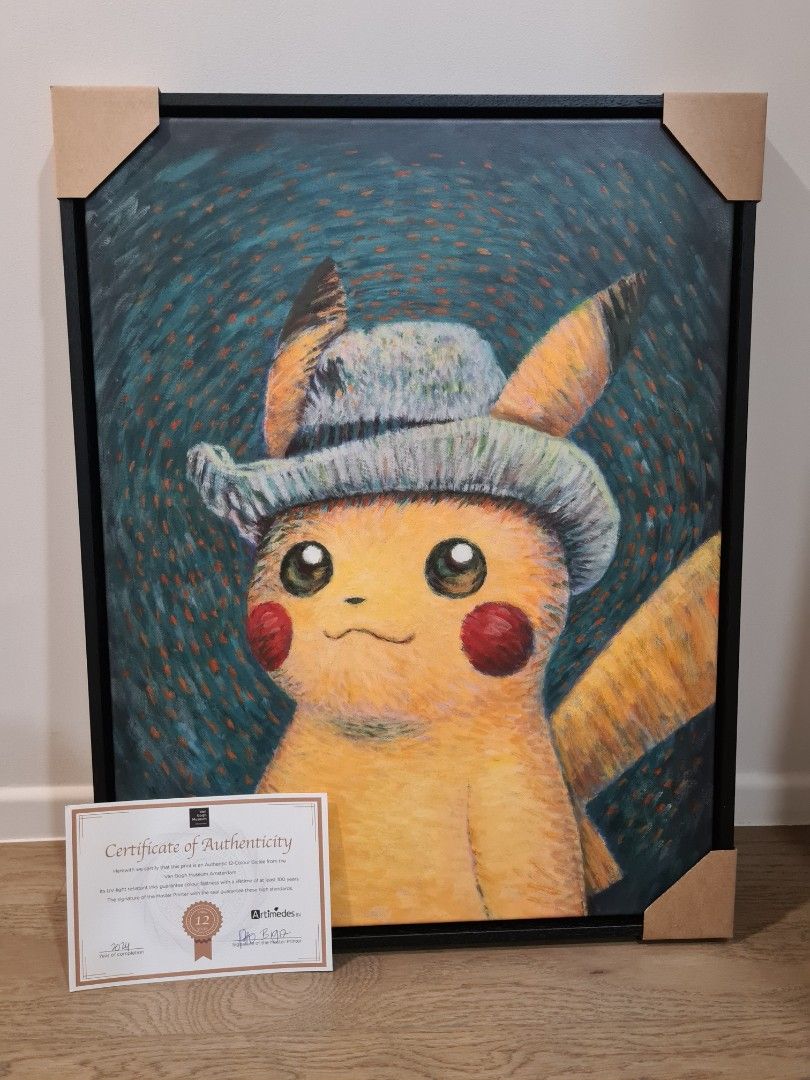 Pikachu Van Gogh Giclée Canvas (65 x 50cm), Hobbies & Toys