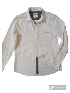 Pull & Bear Oxford Shirt Button Down Long sleeve - White - Medium