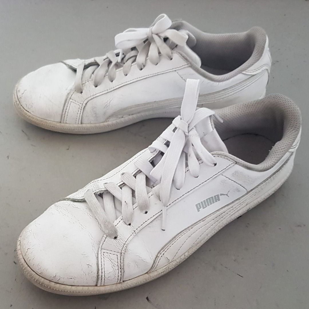 PUMA Designer Sneakers UK 6 EUR 39 Classic Puma White Leather Shoes Model Original Footwear Active Lifestyle Cult Favourite Street Fashion