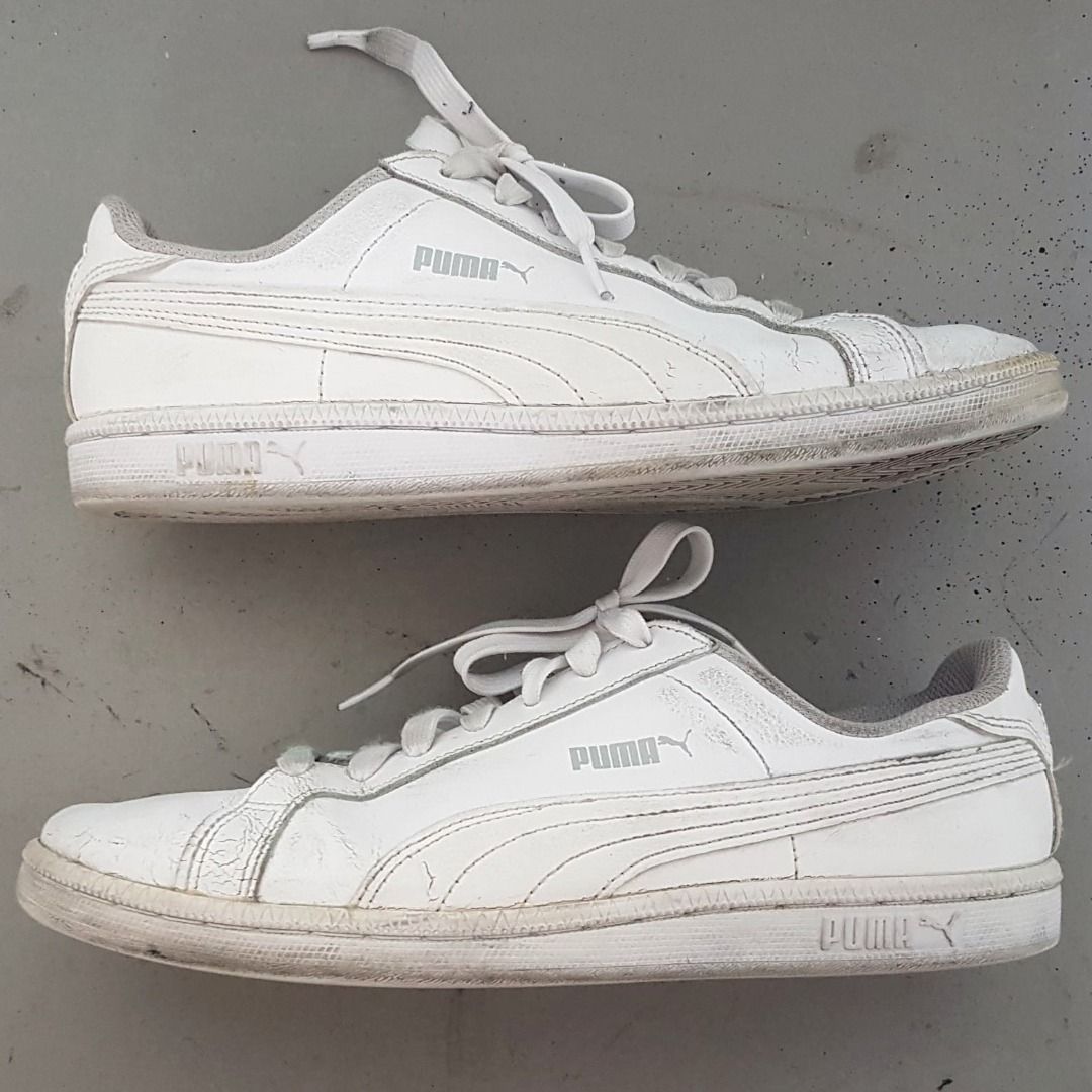 PUMA Designer Sneakers UK 6 EUR 39 Classic Puma White Leather Shoes Model Original Footwear Active Lifestyle Cult Favourite Street Fashion